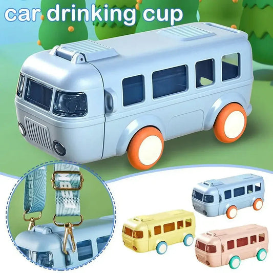 Bus Shaped Water Bottle With Straw